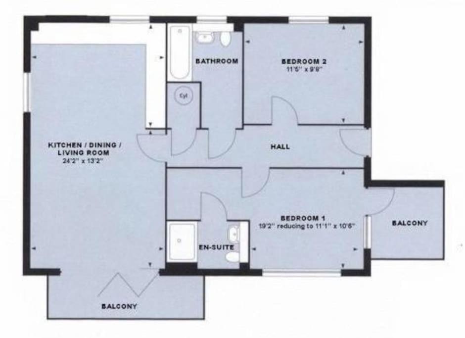Stunning Apartment, Balconies, Private Beach, Coast Path Charlestown (Cornwall) Luaran gambar